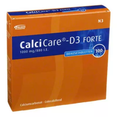 CALCICARE D3 forte putojošas tabletes, 100 gab CALCICARE D3 forte putojošas tabletes, 100 gab
