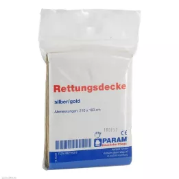RETTUNGSDECKE zelts/sudrabs, 1 gab