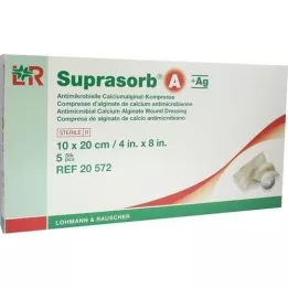 SUPRASORB A+Ag Antimic.Cal.Alginate Compr.10x20 cm, 5 gab