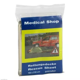 RETTUNGSDECKE YPSISAVE 160x210 cm zelta/sudraba, 1 gab