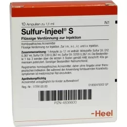 SULFUR INJEEL S Ampulas, 10 gab