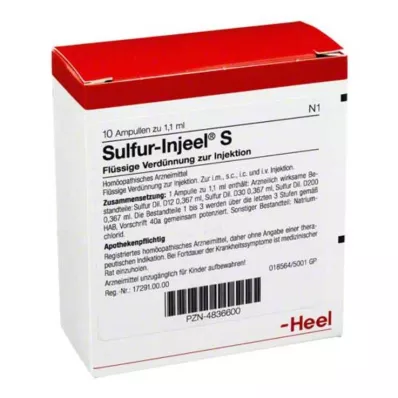 SULFUR INJEEL S Ampulas, 10 gab