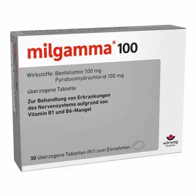 MILGAMMA 100 mg apvalkotās tabletes, 30 gab MILGAMMA 100 mg apvalkotās tabletes, 30 gab