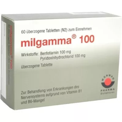 MILGAMMA 100 mg apvalkotās tabletes, 60 gab