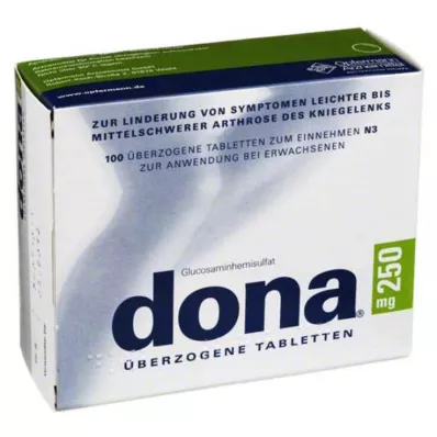 DONA 250 mg apvalkotās tabletes, 100 gab