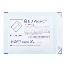 BD VECA-C Katetra fiksācijas pārsējs 6x7,5 cm ar skatu logu, 1 gab