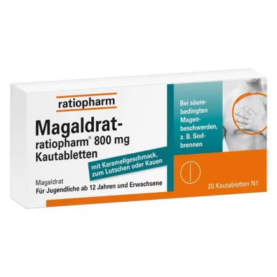 MAGALDRAT-ratiopharm 800 mg tabletes, 20 gab MAGALDRAT-ratiopharm 800 mg tabletes, 20 gab