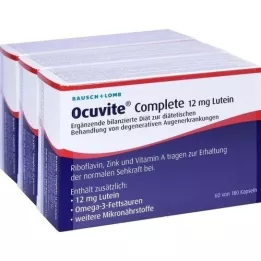 OCUVITE Complete 12 mg luteīna kapsulas, 180 kapsulas