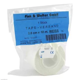 TAPE-Pārsējs 3,8 cmx10 m, balts, 1 gab
