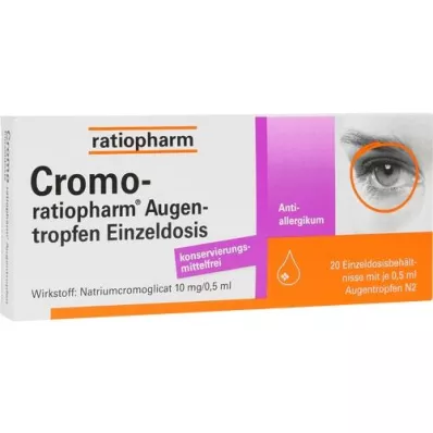 CROMO-RATIOPHARM Acu pilieni, viena deva, 20X0,5 ml