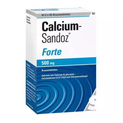 CALCIUM SANDOZ forte putojošās tabletes, 2X20 gab