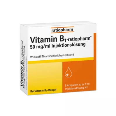 VITAMIN B1-RATIOPHARM 50 mg/ml Inj.Lsg.Ampulas, 5X2 ml VITAMIN B1-RATIOPHARM 50 mg/ml Inj.Lsg.Ampulas, 5X2 ml