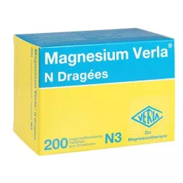 MAGNESIUM VERLA N apvalkotās tabletes, 200 kapsulas