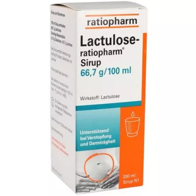 LACTULOSE-ratiopharm sīrups, 200 ml