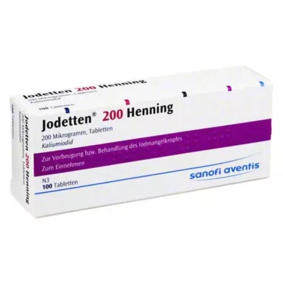 JODETTEN 200 Henninga tabletes, 100 gab