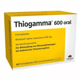 THIOGAMMA 600 iekšķīgi lietojamas apvalkotās tabletes, 60 gab
