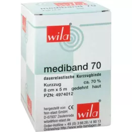 MEDIBAND 70 Īsa stiepuma pārsējs 8 cmx5 m ādas krāsā, 1 gab