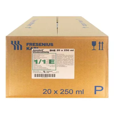 JONOSTERIL Plastmasas infūziju šķīdums, 20X250 ml JONOSTERIL Plastmasas infūziju šķīdums, 20X250 ml