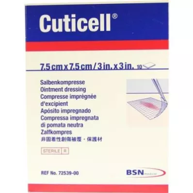 CUTICELL Ziedes kompreses 7,5x7,5 cm, 10 gab CUTICELL Ziedes kompreses 7,5x7,5 cm, 10 gab