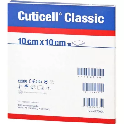 CUTICELL Klasiskā marle brūcēm 10x10 cm, 100 gab