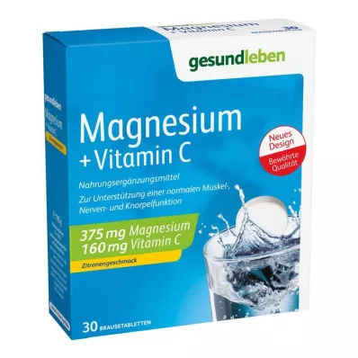GESUND LEBEN Magnijs+C vitamīns šļirstošās tabletes, 3X10 gab GESUND LEBEN Magnijs+C vitamīns šļirstošās tabletes, 3X10 gab