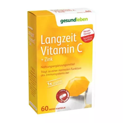 GESUND LEBEN Ilgtermiņa C vitamīna + cinka kapsulas, 60 gab GESUND LEBEN Ilgtermiņa C vitamīna + cinka kapsulas, 60 gab