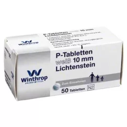 P TABLETTEN balts 10 mm, 50 gab