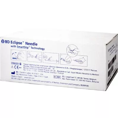 BD ECLIPSE Drošības injekcijas kanila 30 G 1/2, 100 gab BD ECLIPSE Drošības injekcijas kanila 30 G 1/2, 100 gab