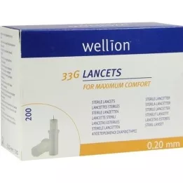 WELLION Lancetes 33 G, 200 gab