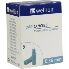 WELLION Lancetes 28 G, 50 gab