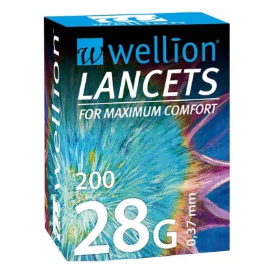 WELLION Lancetes 28 G, 200 gab