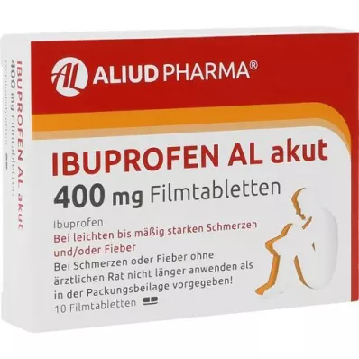 IBUPROFEN AL akūtas 400 mg apvalkotās tabletes, 10 gab