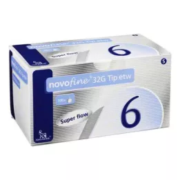 NOVOFINE 6 mm kanulas ar 32 G galu, 100 gab
