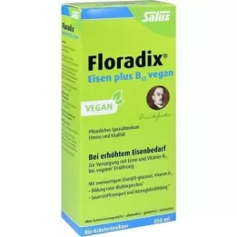 FLORADIX Dzelzs plus B12 vegāns toniks, 250 ml