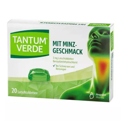 TANTUM VERDE 3 mg pastilas ar piparmētru garšu, 20 gab TANTUM VERDE 3 mg pastilas ar piparmētru garšu, 20 gab