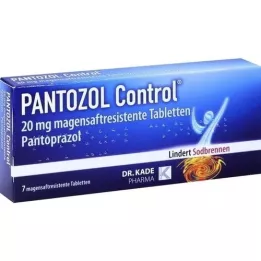 PANTOZOL Kontroles 20 mg zarnās apvalkotās tabletes, 7 gab