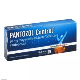 PANTOZOL Kontroles 20 mg zarnās apvalkotās tabletes, 7 gab