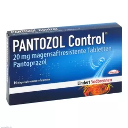 PANTOZOL Kontroles 20 mg zarnās apvalkotās tabletes, 14 gab