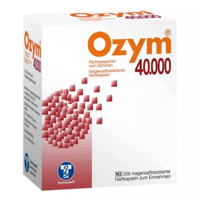 OZYM 40 000 cieto kapsulu ar enterisko apvalku, 200 gab