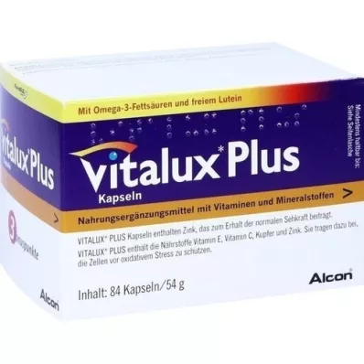 VITALUX Plus Luteīns un Omega-3 kapsulas, 84 kapsulas