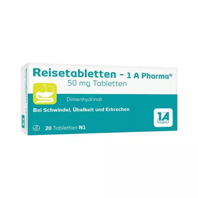 REISETABLETTEN-1A Pharma, 20 gab REISETABLETTEN-1A Pharma, 20 gab
