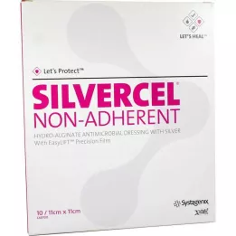 SILVERCEL Neadhezīvi kompresi 11x11 cm, 10 gab