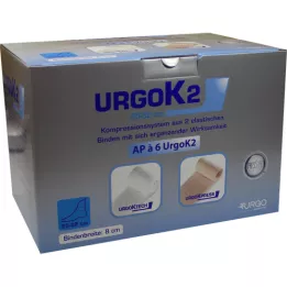 URGOK2 kompresijas sistēma 8cm potītes apkārtmērs 25-32cm, 6 gab