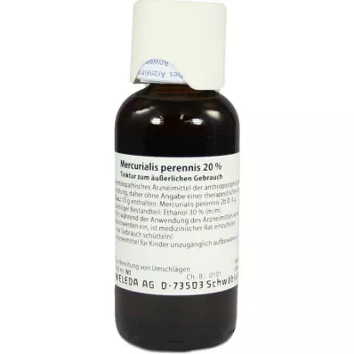 MERCURIALIS PERENNIS 20% tinktūra, 100 ml