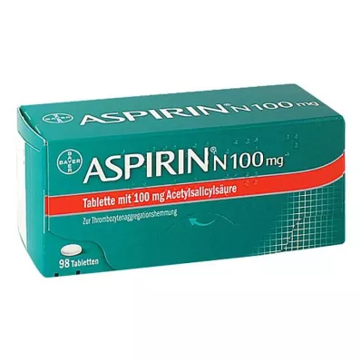 ASPIRIN N 100 mg tabletes, 98 gab
