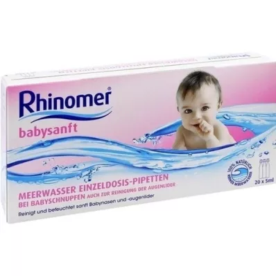 RHINOMER babysanft jūras ūdens 5ml vienreizējas devas pipete, 20X5 ml