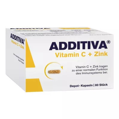 ADDITIVA C+Cinka vitamīns Depotcaps.action pack, 80 gab