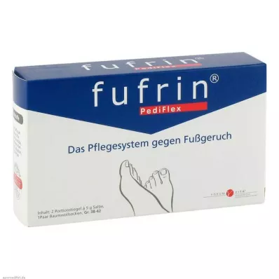 FUFRIN PediFlex kopšanas sistēmas zeķes + ziede, izmērs 38-42, 2X5 g FUFRIN PediFlex kopšanas sistēmas zeķes + ziede, izmērs 38-42, 2X5 g