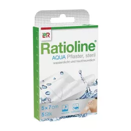 RATIOLINE Aqua dušas apmetums Plus 5x7 cm sterils, 5 gab
