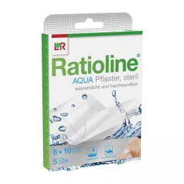 RATIOLINE Aqua dušas apmetums Plus 8x10 cm sterils, 5 gab